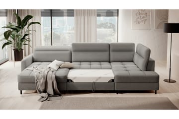Berrto Soffa med Divan och Schäslong 5-sits - Ljusgrå - Möbler - Soffa - U-soffa