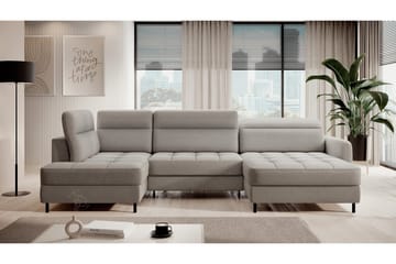 Berrto Soffa med Divan och Schäslong 5-sits - Ljusgrå - Möbler - Soffa - U-soffa