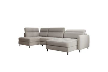Berrto Soffa med Divan och Schäslong 5-sits - Ljusgrå - Möbler - Soffa - U-soffa