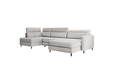 Berrto Soffa med Divan och Schäslong 5-sits - Ljusgrå - Möbler - Soffa - U-soffa