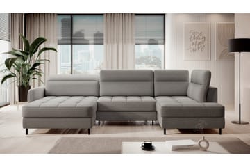 Berrto Soffa med Divan och Schäslong 5-sits - Ljusgrå - Möbler - Soffa - U-soffa