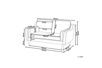 Bertha Soffa 2-sits - Vit/Ljust trä - Möbler - Soffa - 2 sits soffa