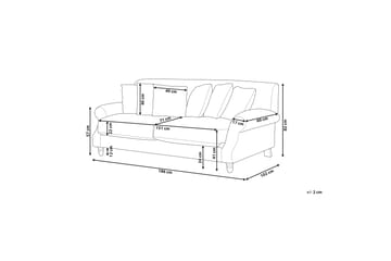 Bijan Soffa 2-sits - Beige/Mörkt trä - Möbler - Soffa - 2 sits soffa