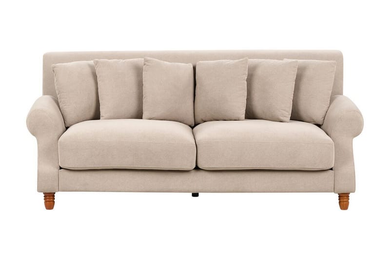 Bijan Soffa 2-sits, Beige/Mörkt trä