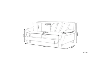 Bijan Soffa 2-sits - Vit/Mörkt trä - Möbler - Soffa - 2 sits soffa