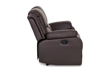 Norbo Liten Reclinersoffa 2-sits Konstläder - Fällbar soffa - Biosoffa - Brun - Möbler - Soffa - Biosoffa & reclinersoffa - 2 sits biosoffa & reclinersoffa