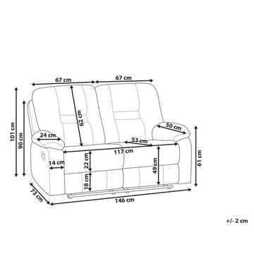 2-sits soffa Bergen - Beige - Möbler - Soffa - Biosoffa & reclinersoffa