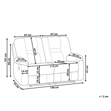 2-sits soffa Rovik - Beige - Möbler - Soffa - Biosoffa & reclinersoffa