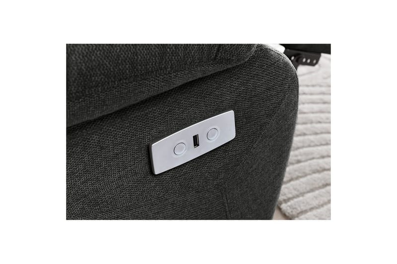 2-sitssoffa Lannilis Antracit, Tyg/Trä/Metall - Antracit, Tyg/Trä/Metall - Möbler - Soffa - Biosoffa & reclinersoffa