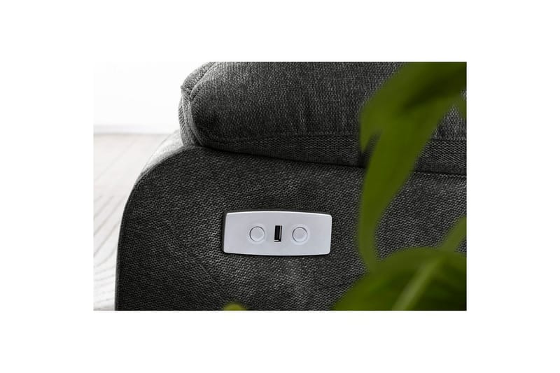 2-sitssoffa Lannilis Antracit, Tyg/Trä/Metall - Antracit, Tyg/Trä/Metall - Möbler - Soffa - Biosoffa & reclinersoffa