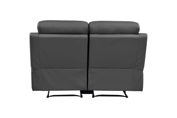 2-sitssoffa Lannilis Grå, PU/trä/metall - Grå, PU/trä/metall - Möbler - Soffa - Biosoffa & reclinersoffa