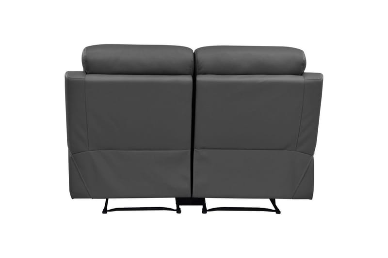 2-sitssoffa Lannilis Grå, PU/trä/metall - Grå, PU/trä/metall - Möbler - Soffa - Biosoffa & reclinersoffa