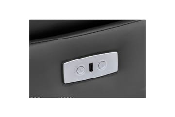 2-sitssoffa Lannilis Grå, PU/trä/metall - Grå, PU/trä/metall - Möbler - Soffa - Biosoffa & reclinersoffa