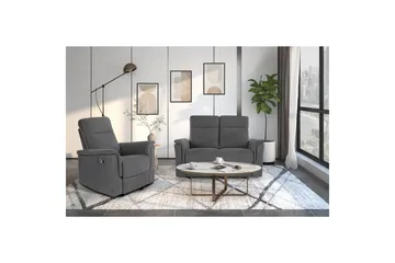 2-sitssoffa Southbrook Antracit, Tyg/Trä/Metall, Elektrisk vilstol - Antracit, Tyg/Trä/Metall, Elektrisk vilstol - Möbler - Soffa - Biosoffa & reclinersoffa