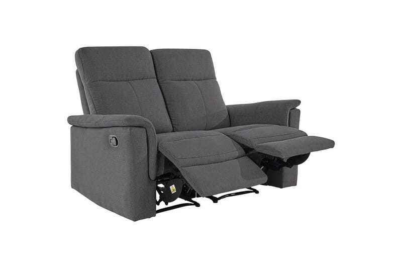 2-sitssoffa Southbrook Antracit, Tyg/Trä/Metall, Manuell vilstol - Antracit, Tyg/Trä/Metall, Manuell vilstol - Möbler - Soffa - Biosoffa & reclinersoffa