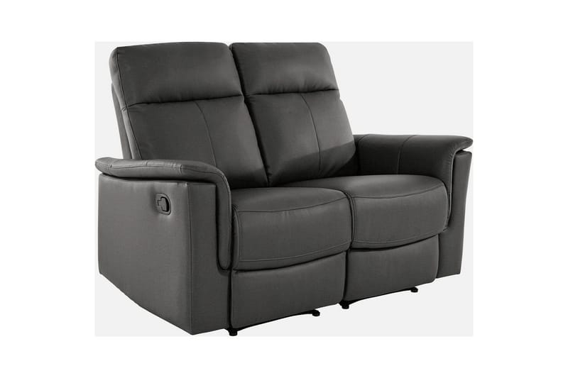 2-sitssoffa Southbrook Grå, PU/trä/metall, Manuell vilstol - Grå, PU/trä/metall, Manuell vilstol - Möbler - Soffa - Biosoffa & reclinersoffa