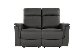 2-sitssoffa Southbrook Grå, PU/trä/metall, Manuell vilstol - Grå, PU/trä/metall, Manuell vilstol - Möbler - Soffa - Biosoffa & reclinersoffa