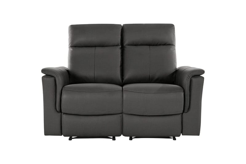 2-sitssoffa Southbrook Grå, PU/trä/metall, Manuell vilstol - Grå, PU/trä/metall, Manuell vilstol - Möbler - Soffa - Biosoffa & reclinersoffa