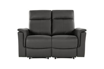 2-sitssoffa Southbrook Grå, PU/trä/metall, Manuell vilstol - Grå, PU/trä/metall, Manuell vilstol - Möbler - Soffa - Biosoffa & reclinersoffa