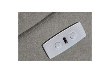 2-sitssoffa Southbrook Ljusgrå, Tyg/Trä/Metall, Elektrisk vilstol - Ljusgrå, Tyg/Trä/Metall, Elektrisk vilstol - Möbler - Soffa - Biosoffa & reclinersoffa