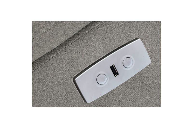 2-sitssoffa Southbrook Ljusgrå, Tyg/Trä/Metall, Elektrisk vilstol - Ljusgrå, Tyg/Trä/Metall, Elektrisk vilstol - Möbler - Soffa - Biosoffa & reclinersoffa