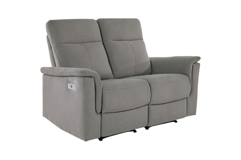 2-sitssoffa Southbrook Ljusgrå, Tyg/Trä/Metall, Elektrisk vilstol - Ljusgrå, Tyg/Trä/Metall, Elektrisk vilstol - Möbler - Soffa - Biosoffa & reclinersoffa