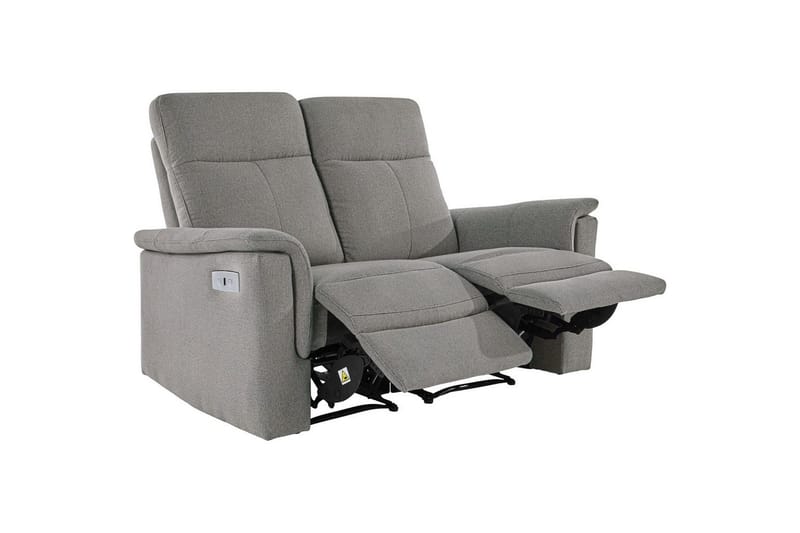 2-sitssoffa Southbrook Ljusgrå, Tyg/Trä/Metall, Elektrisk vilstol - Ljusgrå, Tyg/Trä/Metall, Elektrisk vilstol - Möbler - Soffa - Biosoffa & reclinersoffa