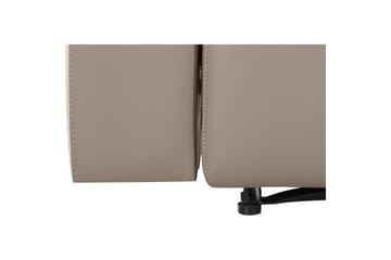 2-sitssoffa Southbrook Ljusgrå, PU/trä/metall, Manuell vilstol - Ljusgrå, PU/trä/metall, Manuell vilstol - Möbler - Soffa - Biosoffa & reclinersoffa