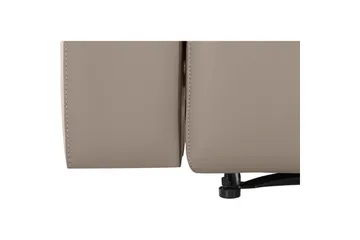 2-sitssoffa Southbrook Ljusgrå, PU/trä/metall, Manuell vilstol - Ljusgrå, PU/trä/metall, Manuell vilstol - Möbler - Soffa - Biosoffa & reclinersoffa