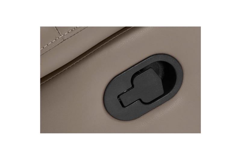 2-sitssoffa Southbrook Ljusgrå, PU/trä/metall, Manuell vilstol - Ljusgrå, PU/trä/metall, Manuell vilstol - Möbler - Soffa - Biosoffa & reclinersoffa