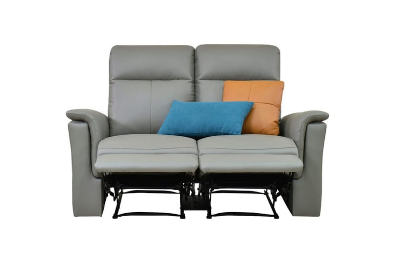 2-sitssoffa Southbrook Ljusgrå, PU/trä/metall, Elektrisk vilstol - Ljusgrå, PU/trä/metall, Elektrisk vilstol - Möbler - Soffa - Biosoffa & reclinersoffa