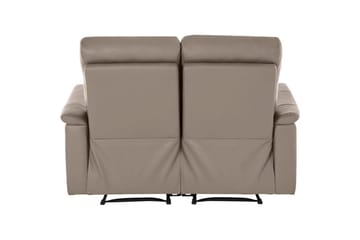 2-sitssoffa Southbrook Ljusgrå, PU/trä/metall, Manuell vilstol - Ljusgrå, PU/trä/metall, Manuell vilstol - Möbler - Soffa - Biosoffa & reclinersoffa