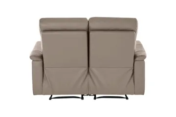 2-sitssoffa Southbrook Ljusgrå, PU/trä/metall, Manuell vilstol - Ljusgrå, PU/trä/metall, Manuell vilstol - Möbler - Soffa - Biosoffa & reclinersoffa