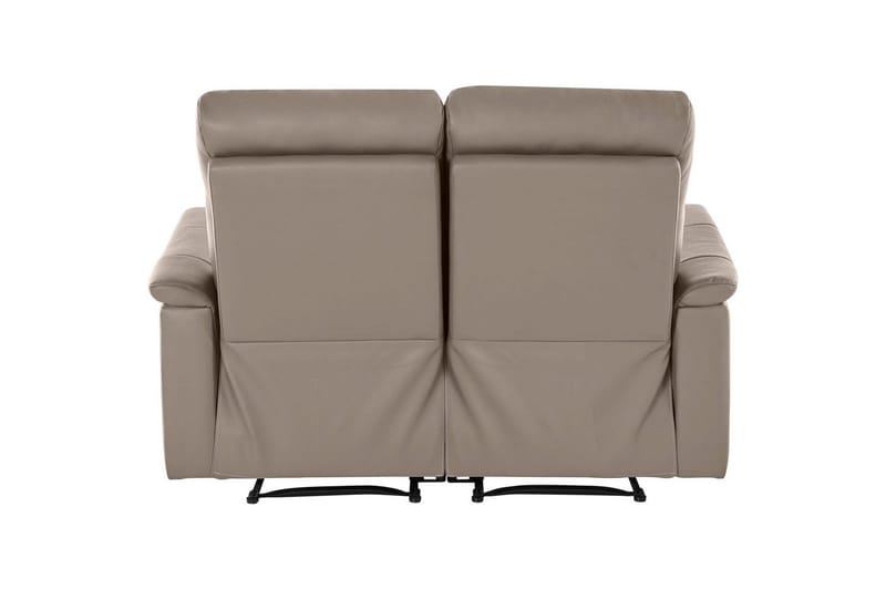 2-sitssoffa Southbrook Ljusgrå, PU/trä/metall, Manuell vilstol - Ljusgrå, PU/trä/metall, Manuell vilstol - Möbler - Soffa - Biosoffa & reclinersoffa