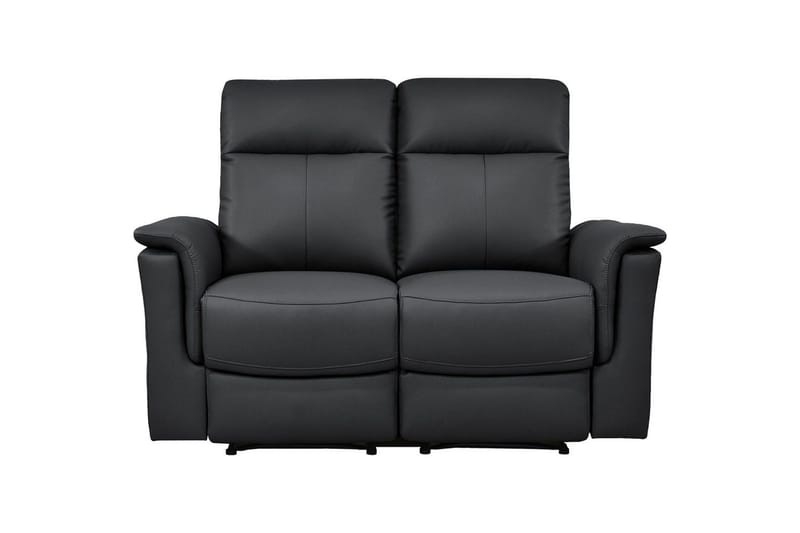 2-sitssoffa Southbrook Svart, Äkta läder/PU/Trä/Metall, Elektrisk vilstol - Svart, Äkta läder/PU/Trä/Metall, Elektrisk vilstol - Möbler - Soffa - Biosoffa & reclinersoffa