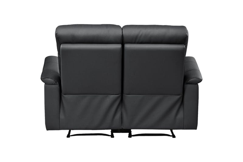 2-sitssoffa Southbrook Svart, Äkta läder/PU/Trä/Metall, Elektrisk vilstol - Svart, Äkta läder/PU/Trä/Metall, Elektrisk vilstol - Möbler - Soffa - Biosoffa & reclinersoffa