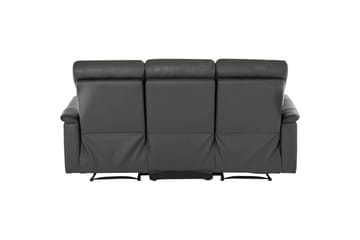 3-sitssoffa Southbrook Grå, PU/trä/metall, Manuell vilstol - Grå, PU/trä/metall, Manuell vilstol - Möbler - Soffa - Biosoffa & reclinersoffa