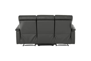 3-sitssoffa Southbrook Grå, PU/trä/metall, Manuell vilstol - Grå, PU/trä/metall, Manuell vilstol - Möbler - Soffa - Biosoffa & reclinersoffa