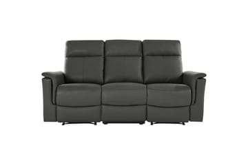3-sitssoffa Southbrook Grå, PU/trä/metall, Elektrisk vilstol - Grå, PU/trä/metall, Elektrisk vilstol - M�öbler - Soffa - Biosoffa & reclinersoffa