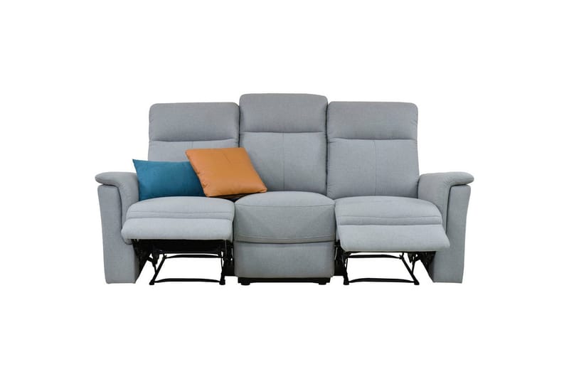 3-sitssoffa Southbrook Ljusgrå, Tyg/Trä/Metall, Elektrisk vilstol - Ljusgrå, Tyg/Trä/Metall, Elektrisk vilstol - Möbler - Soffa - Biosoffa & reclinersoffa