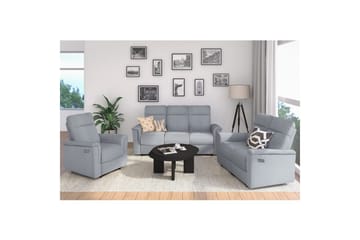 3-sitssoffa Southbrook Ljusgrå, Tyg/Trä/Metall, Elektrisk vilstol - Ljusgrå, Tyg/Trä/Metall, Elektrisk vilstol - Möbler - Soffa - Biosoffa & reclinersoffa