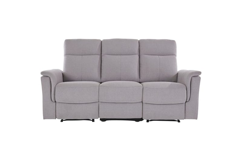 3-sitssoffa Southbrook Ljusgrå, Tyg/Trä/Metall, Manuell vilstol - Ljusgrå, Tyg/Trä/Metall, Manuell vilstol - Möbler - Soffa - Biosoffa & reclinersoffa