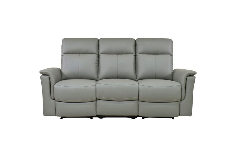 3-sitssoffa Southbrook Ljusgrå, PU/trä/metall, Elektrisk vilstol - Ljusgrå, PU/trä/metall, Elektrisk vilstol - Möbler - Soffa - Biosoffa & reclinersoffa