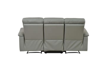 3-sitssoffa Southbrook Ljusgrå, PU/trä/metall, Elektrisk vilstol - Ljusgrå, PU/trä/metall, Elektrisk vilstol - Möbler - Soffa - Biosoffa & reclinersoffa