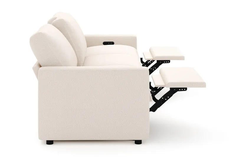 Barsele 3-sits Elektrisk Reclinersoffa - Beige - Möbler - Soffa - Biosoffa & reclinersoffa