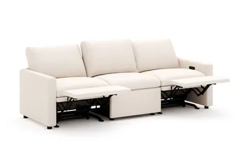 Barsele 3-sits Elektrisk Reclinersoffa - Beige - Möbler - Soffa - Biosoffa & reclinersoffa