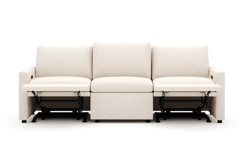 Barsele 3-sits Elektrisk Reclinersoffa - Beige - Möbler - Soffa - Biosoffa & reclinersoffa