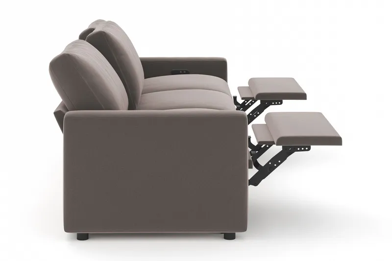 Barsele 3-sits Elektrisk Reclinersoffa - Brun - Möbler - Soffa - Biosoffa & reclinersoffa