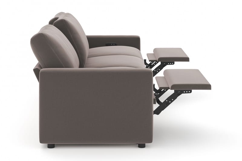 Barsele 3-sits Elektrisk Reclinersoffa - Brun - Möbler - Soffa - Biosoffa & reclinersoffa
