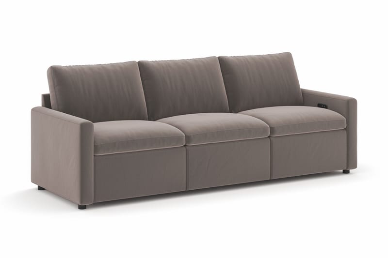 Barsele 3-sits Elektrisk Reclinersoffa - Brun - Möbler - Soffa - Biosoffa & reclinersoffa